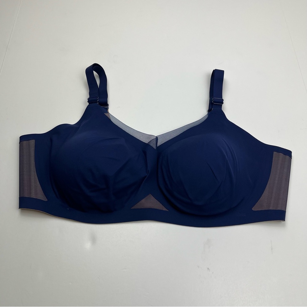 Honeylove Navy Blue Crossover Liftwear Crossover Bra Womens Size 42C / D *FLAW‎